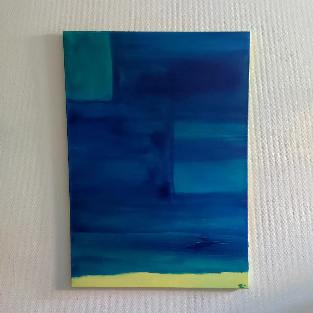 Tableau bleu 50x70 Bleu plage